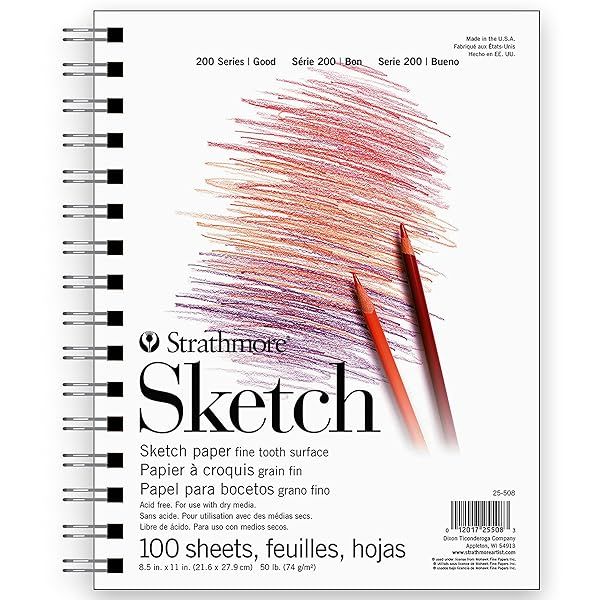 Strathmore 200 Series Sketch Pad 8.5x11 - 100 Sheets for Artists & Students | Ideal Drawing & Illustration Sketchbook