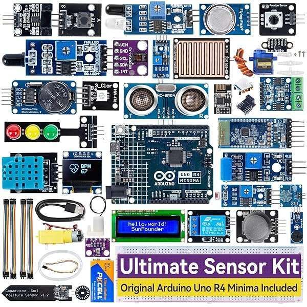 SunFounder Ultimate Sensor Kit with Arduino Uno R4: Smart IoT & Beginner Projects for Ages 8+