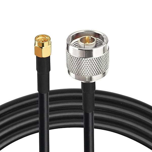 Superbat 15ft Type N to SMA Coax Cable N Male to SMA Male Connector for ADS-B Ham Radio WiFi Antenna or Surge Arrester Use