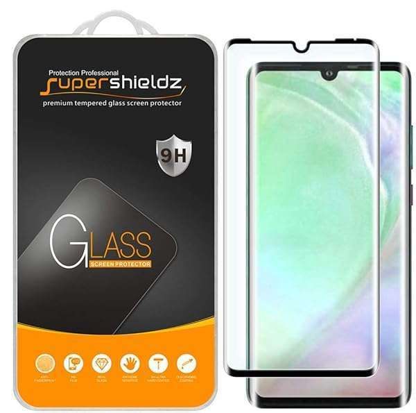 Supershieldz 2 Pack Tempered Glass Screen Protector for Huawei P30 Pro - Full Cover, 3D Curved, Anti-Scratch, Bubble Free