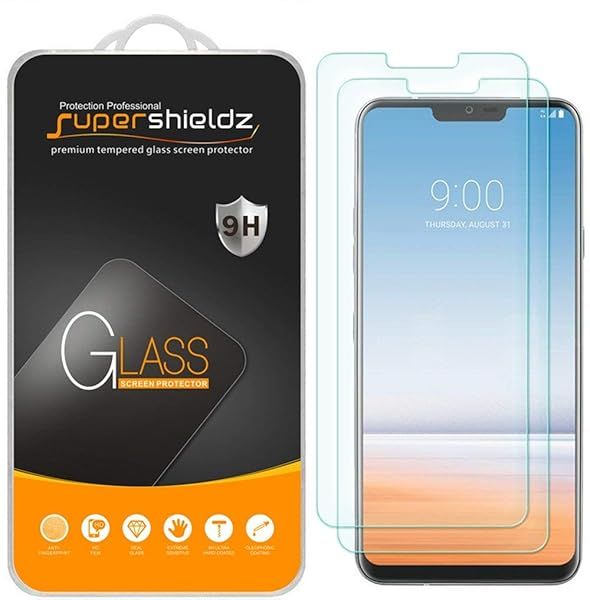 Supershieldz 2 Pack Tempered Glass Screen Protector for LG G7 ThinQ 0.33mm Anti Scratch Bubble Free