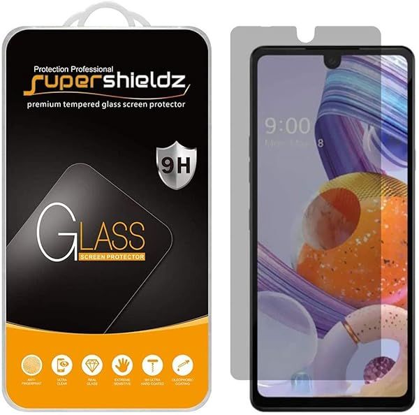 Supershieldz Privacy Anti Spy Tempered Glass Screen Protector for LG Stylo 6 2 Pack Anti Scratch Bubble Free