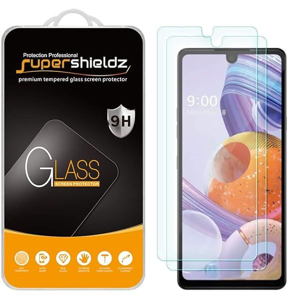 Supershieldz 2 Pack Tempered Glass Screen Protector for LG Stylo 6 Anti Scratch Bubble Free Protection