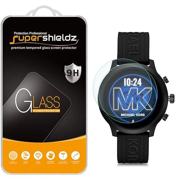 Supershieldz 2 Pack Tempered Glass Screen Protector for Michael Kors Access Gen 4 MKGO Smartwatch Anti Scratch Bubble Free