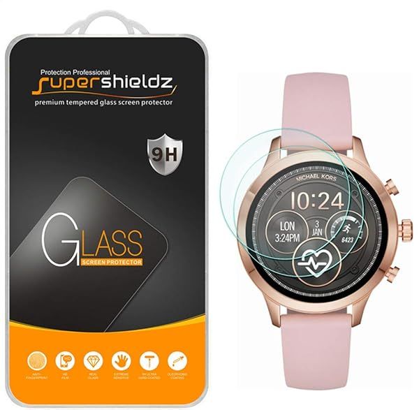 Supershieldz Tempered Glass Screen Protector for Michael Kors Access Runway 2 Pack Anti Scratch Bubble Free 0.33mm
