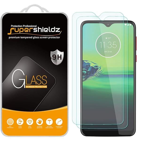 Supershieldz 2 Pack Tempered Glass Screen Protector for Motorola Moto G8 Play Anti Scratch Bubble Free