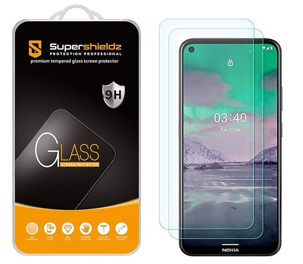 Supershieldz 2 Pack Tempered Glass Screen Protector for Nokia 5.4 and 3.4 Anti Scratch Bubble Free Protection