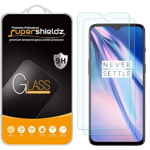 Supershieldz 2 Pack Tempered Glass Screen Protector for OnePlus 7T Anti Scratch Bubble Free
