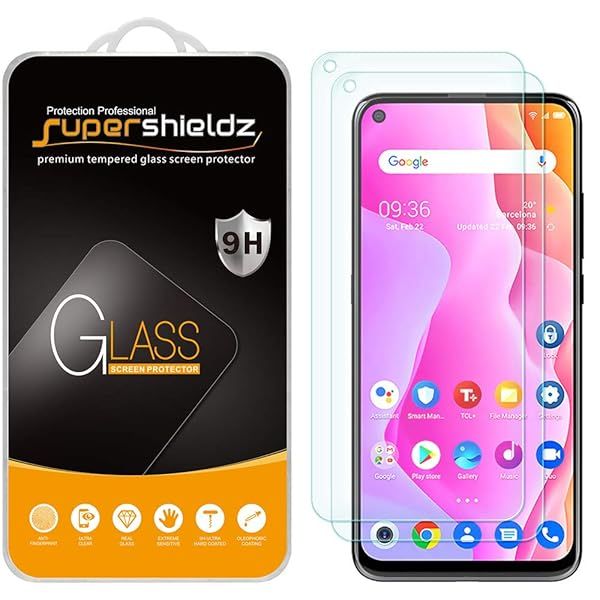 Supershieldz 2 Pack Tempered Glass Screen Protector for TCL 10L Anti Scratch Bubble Free