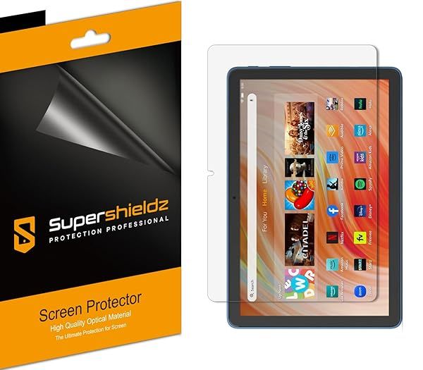 Supershieldz 3 Pack Screen Protector for Fire HD 10 and Fire HD 10 Plus Tablet 10.1 inch 11th Generation High Definition Clear Shield