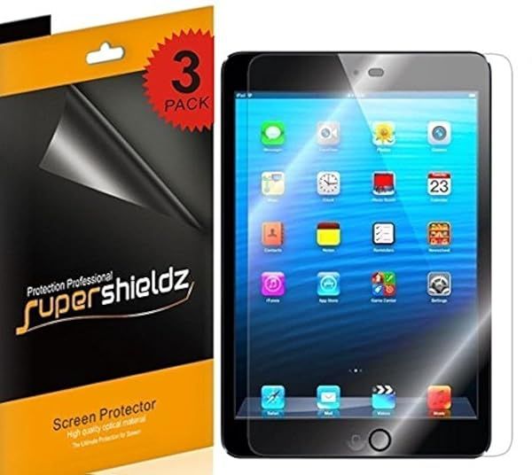 Supershieldz 3-Pack Screen Protectors for iPad Mini 1, 2, 3 - High Definition Clear Shield (PET)