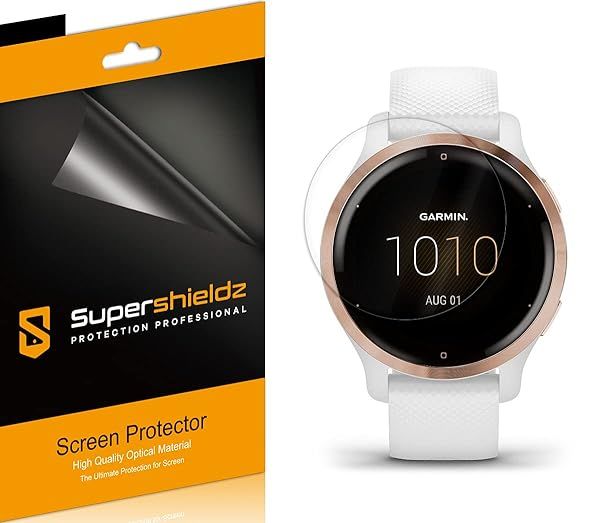 Supershieldz 3 Pack Garmin Venu 2S Screen Protector Full Coverage High Definition Clear Shield TPU