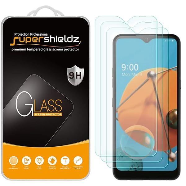 Supershieldz 3 Pack Tempered Glass Screen Protector for LG K51 Anti Scratch Bubble Free