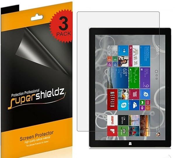 Supershieldz 3-Pack Screen Protector for Microsoft Surface Pro 3 - Anti Glare & Anti Fingerprint Matte Shield
