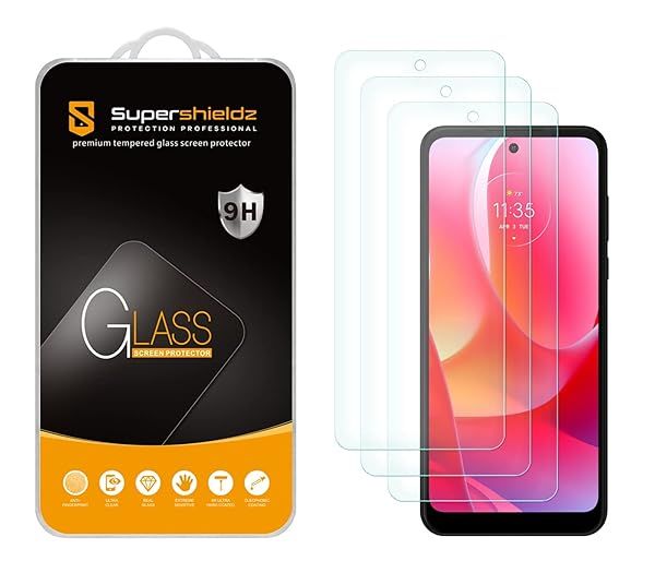 Supershieldz (3 Pack) Designed for Motorola Moto G Play (2023) Tempered Glass Screen Protector, Anti Scratch, Bubble Free