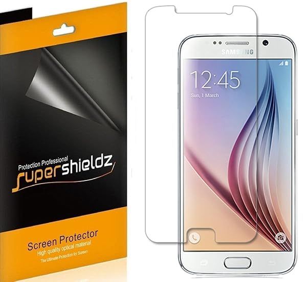 Supershieldz 6 Pack Screen Protector for Samsung Galaxy S6 High Definition Clear Shield PET