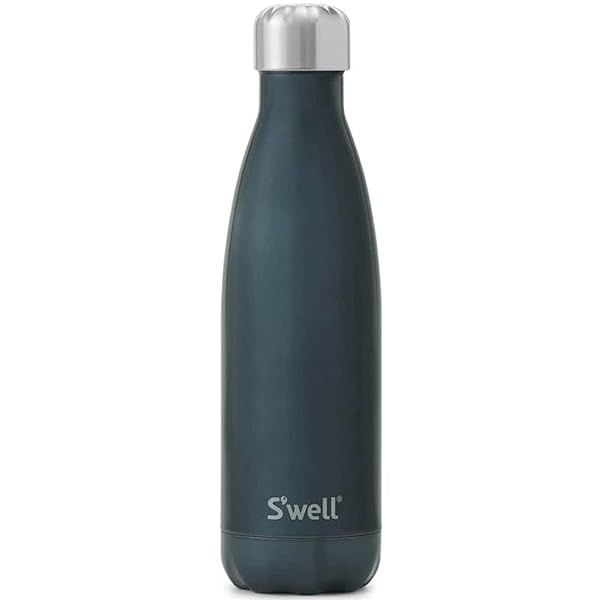 Swell Stainless Steel Water Bottle 17oz Blue Suede Triple Layer Vacuum Insulated Keeps Drinks Cold for 36 Hours Hot for 18 BPA Free On the Go
