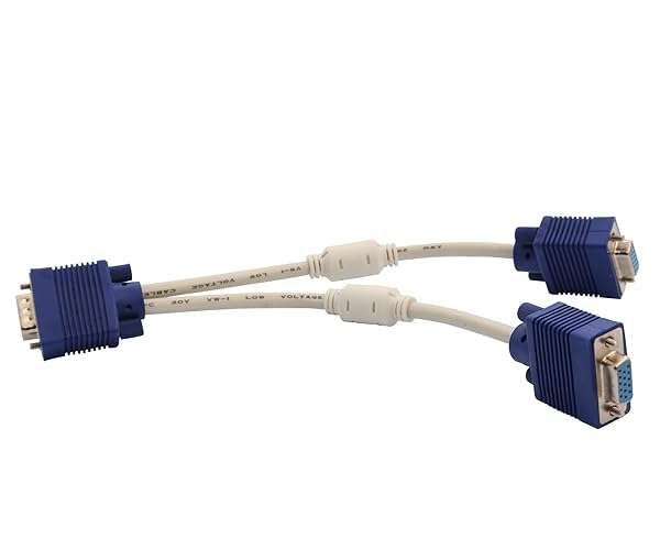 Syba Connectland CL-CAB32001: 1x VGA to 2x VGA Cable for Dual Monitor Setup