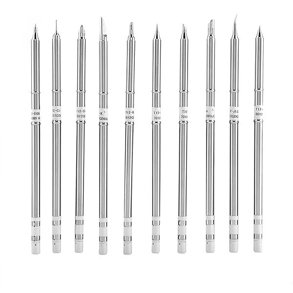 10PCS T12 Series Soldering Iron Tips for FX-951 Rework Station - High-Quality Replacement Welding Tools