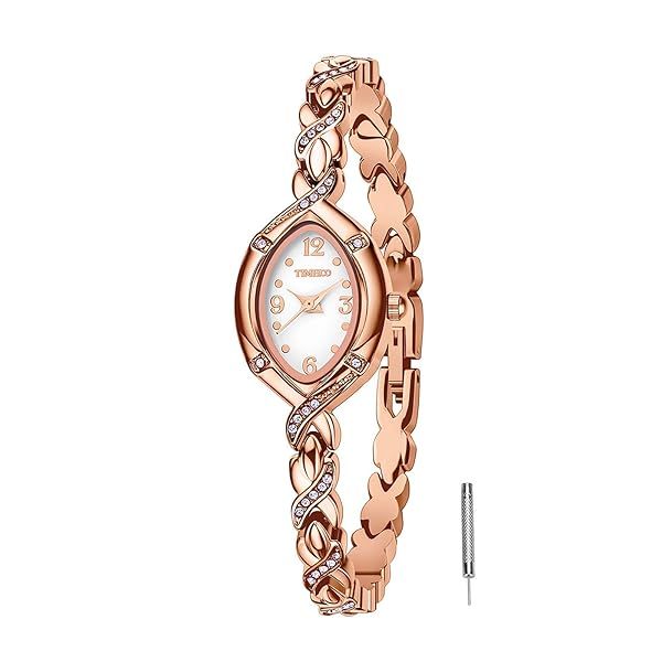 TIME100 Women's Crystal Bracelet Watch: Stylish Waterproof Quartz Dress Watch for Ladies
