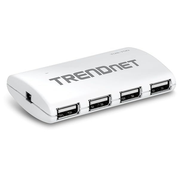 TRENDnet 7-Port USB 2.0 Hub TU2-700 with 7 USB 2.0 Ports Backwards Compatible with USB 1.1 for Windows and macOS NDAA Compliant