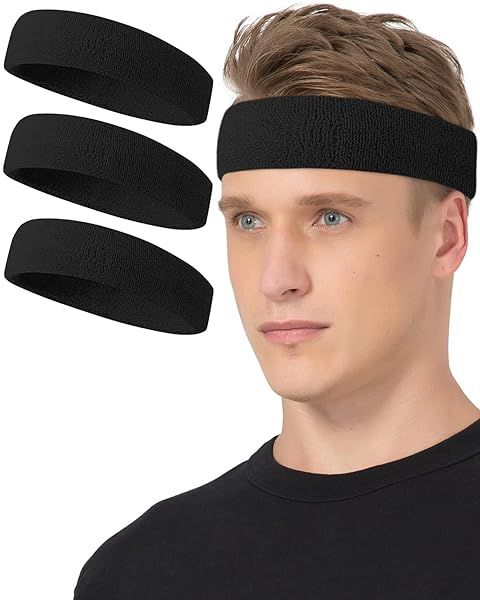 Tanluhu Sweatbands: Ultimate Terry Cloth Headbands for Sports, Exercise, Tennis, Basketball & Running - Unisex Athletic Gear