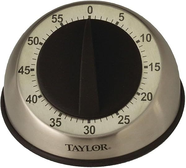 Taylor RA14276 Stainless Steel Timer: Perfect for School, Projects & Kitchen Tasks - Multicolor, One Size