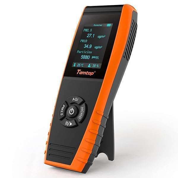 Temtop Air Quality Monitor: PM2.5, PM10, Formaldehyde & AQI Tester for Indoor/Outdoor Air Pollution Detection