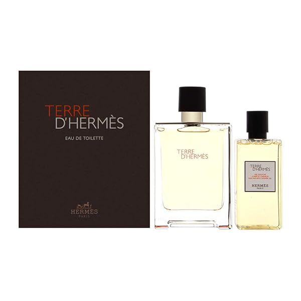 Terre D'Hermes for Men: 2-Piece Set with 3.3 oz Eau de Toilette & 2.7 oz Shower Gel - Luxury Fragrance Gift