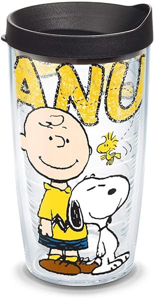 Tervis Double Walled Peanuts Insulated Tumbler Cup 16oz Made in USA Keeps Drinks Cold and Hot Classic Design