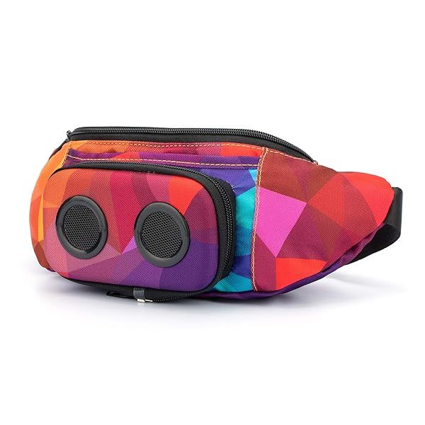 The Best Bluetooth Fannypack with Speakers for Parties Festivals Raves Beach and Boats Rechargeable Compatible with iPhone and Android