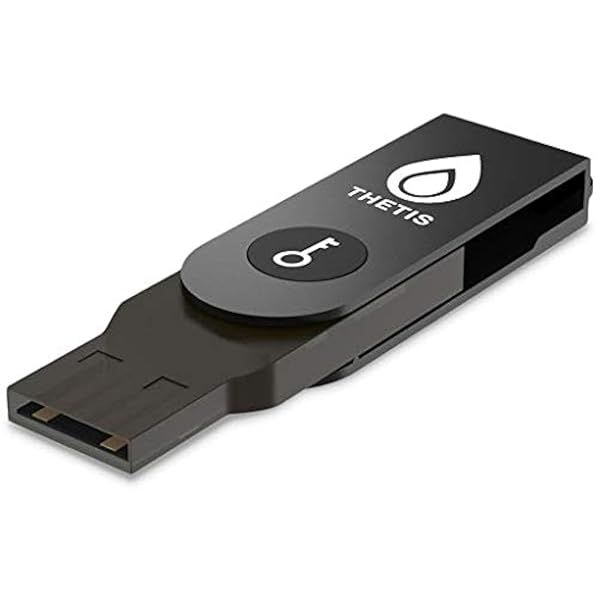 Thetis Security Key: U2F & FIDO2 USB A 2FA Authenticator for Windows, Mac, Gmail & Linux - Bluetooth Enabled, Multi-Layered Protection