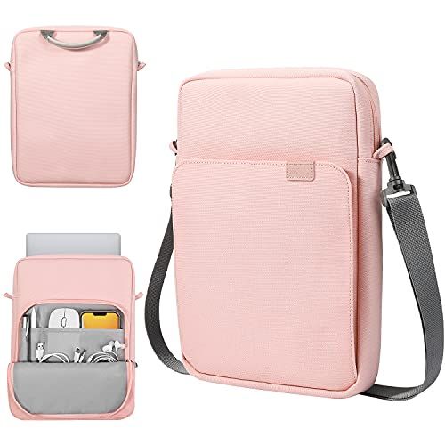 TiMOVO Pink Tablet Sleeve Case 9-11 Inch for Women Multiple Compartments Water Resistant Utility Style Unisex Adults