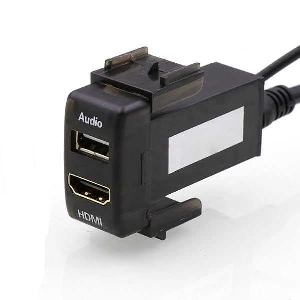 Timloon HDMI Socket Mount Cable +USB Audio Input Use for Nissan