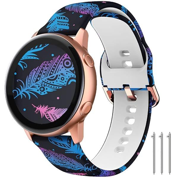 ToolAIK 20mm Silicone Watch Band for Samsung Galaxy Watch - Quick Release, Water Resistant, Unisex, Multiple Colors