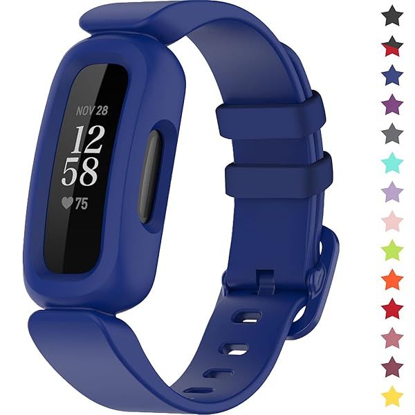 TopPerfekt Soft Silicone Bands for Fitbit Ace 3 Kids - Waterproof Sports Strap Replacement (Blue)