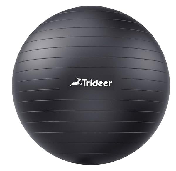 Trideer Yoga Ball: 5 Sizes for Fitness, Pregnancy, Therapy & Office Use - Quick Pump Included!
