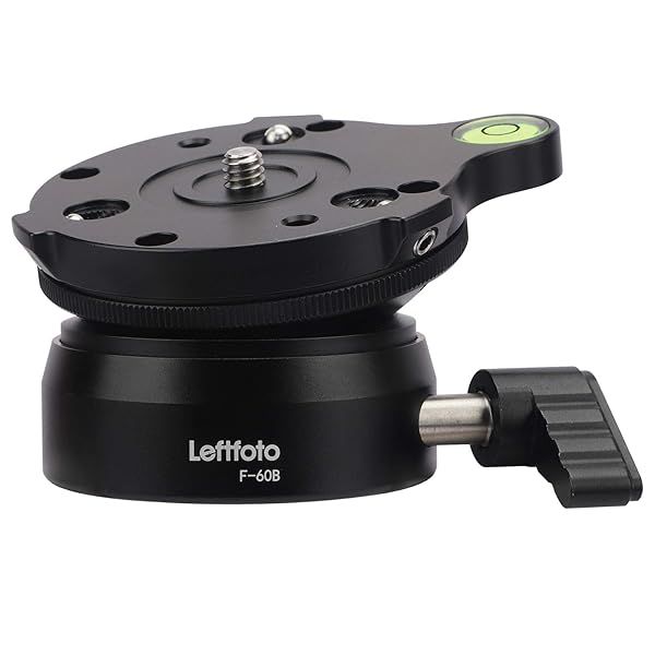 Tripod Leveling Base Half Ball Quick Tilt for Canon Nikon DSLR Cameras Monopods with Offset Bubble Level 15 Degrees Tilt in Any Direction