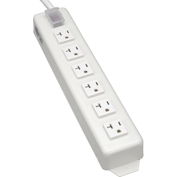 Tripp Lite 6 Outlet Power Strip 20A with 15ft Cord & 5-20P Plug - Ideal for Home & Office Use