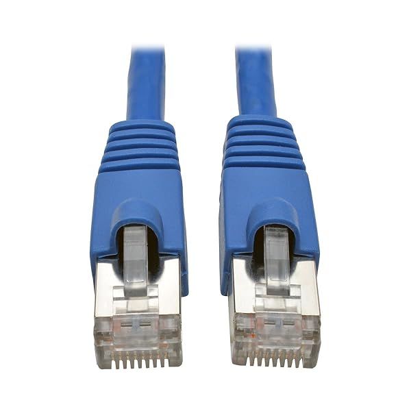 Tripp Lite Cat6a Snagless Shielded STP Patch Cable 10G-Certified, PoE, Blue M/M 25ft 25' (N262-025-BL)