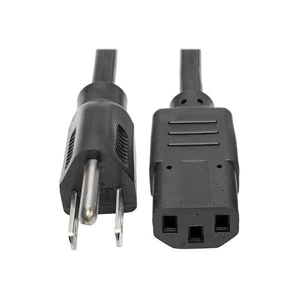 Tripp Lite 8-ft Computer Power Cord 13A 16AWG NEMA 5-15P to IEC-320-C13 - Reliable & Durable Connection