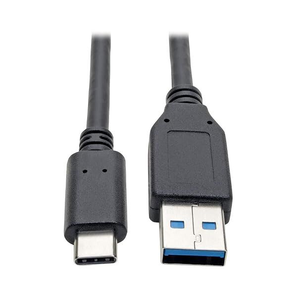 Tripp Lite 6-ft USB C to USB A Cable, USB 3.1 Gen 1, Male to Male, Black - Fast Data Transfer & Durable Design