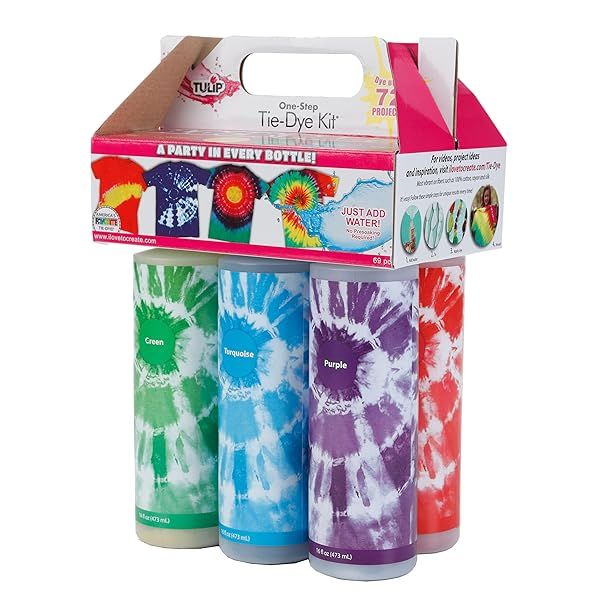 Ultimate Tulip One-Step Tie-Dye Kit: Extra Large 16 oz Bottles for Vibrant Group Fun!