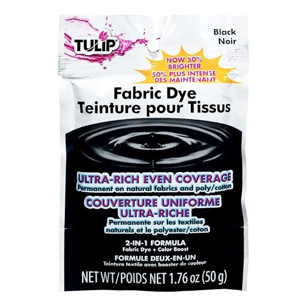 Buy Tulip Permanent Fabric Dye in Black (26588) - Vibrant, Long-Lasting Color for All Fabrics
