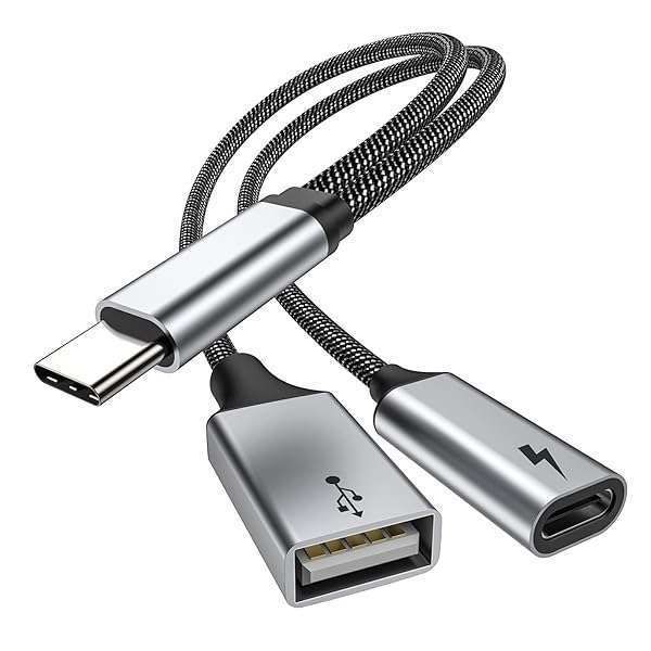 USB C OTG Adapter & Splitter with 60W PD Fast Charge for Steam Deck, Galaxy S22, Switch & More