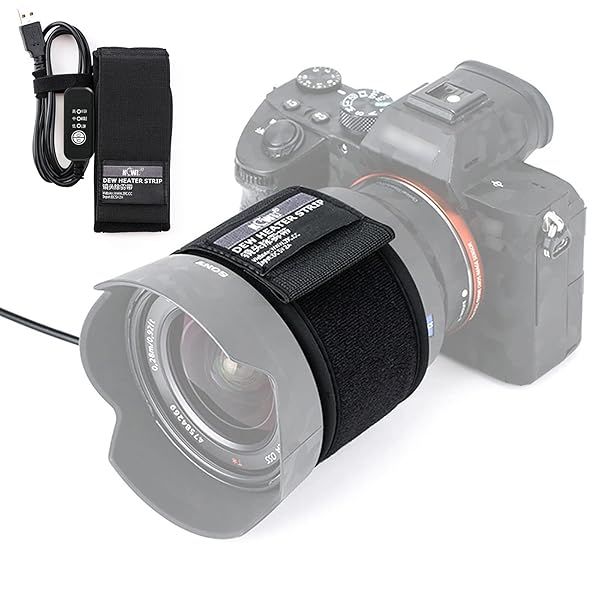 USB Lens Warmer & Dew Heater Strip for Cameras & Telescopes - Prevent Condensation on Lenses Up to 80mm