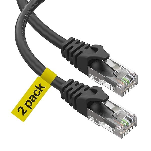 Ultra Clarity Cables Cat6 Ethernet Cable 20 Feet 2 Pack High Speed Network Patch Cable for Reliable Internet Connection