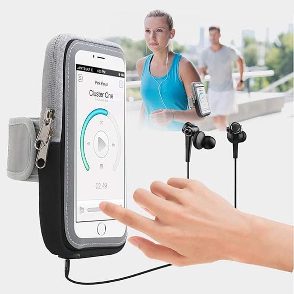 Universal Arm Phone Holder for Running Workout Pouch Case for iPhone 14 Pro 14 Plus 13 Plus Samsung Galaxy Huawei All Phones Up to 5.5 Inch Black