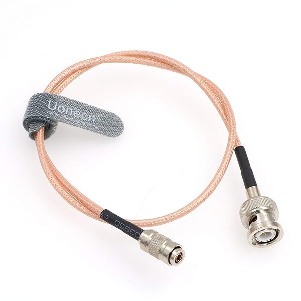 Uonecn HD SDI BNC RG179 to DIN 1.0/2.3 Mini BNC 75ohm Coaxial Video Cable for Blackmagic HyperDeck Shuttle 20 Inch