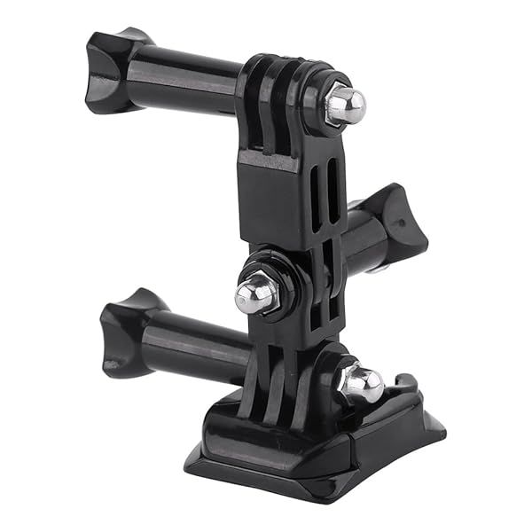 V 7pcs Adjustable Helmet Mount Kit for Yi 3/2/1 - Front/Side Mount & Adhesive - Durable PC & Stainless Steel